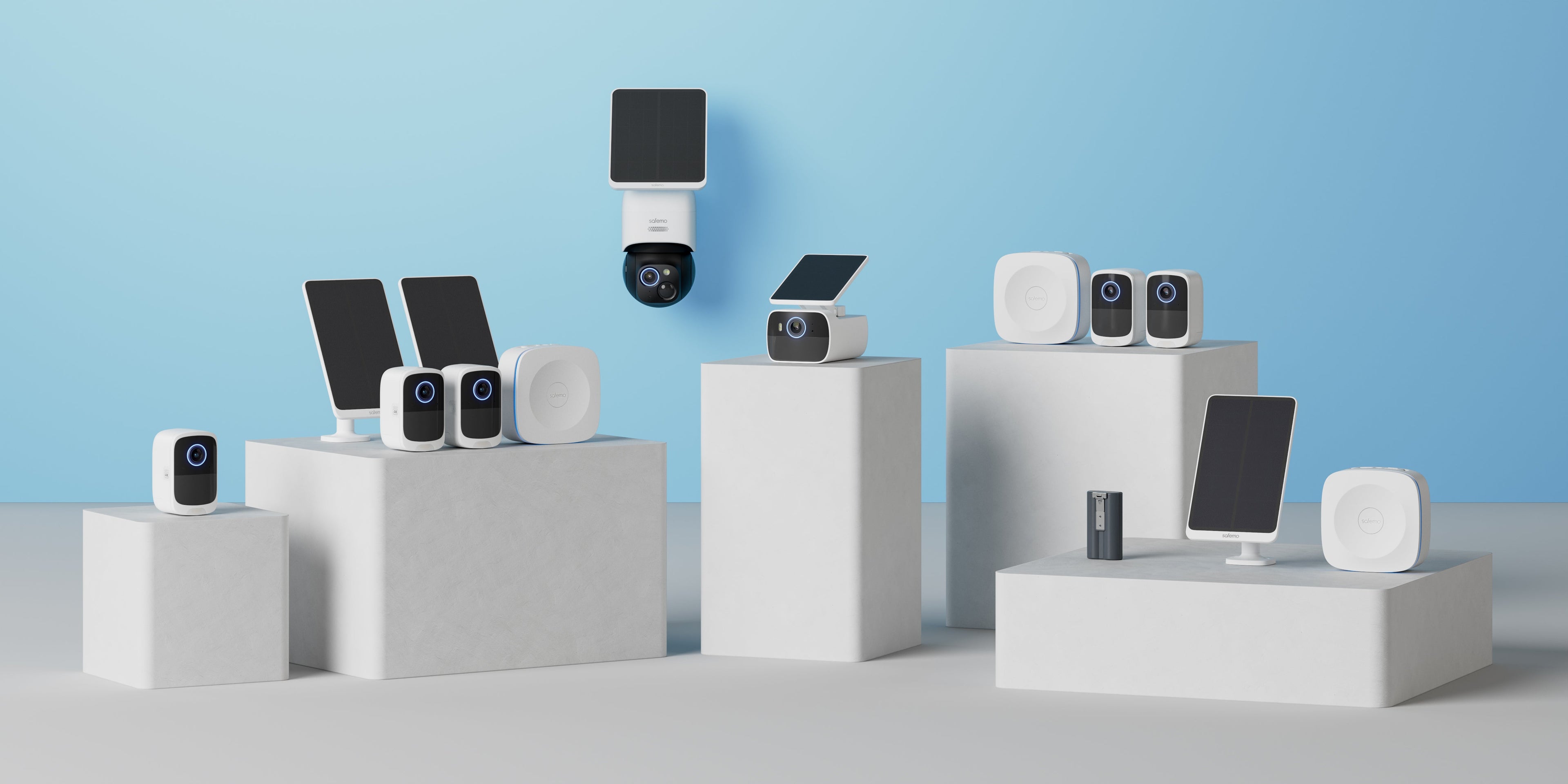 Produktfoto von mehreren Sicherheitstechnik Komponenten