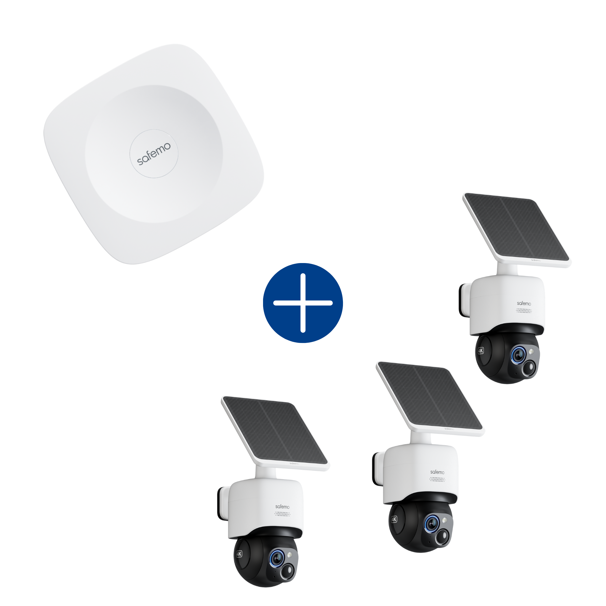 Smart Hub + PT-Dome 4K Sicherheitskameras (1-4 Kameras)