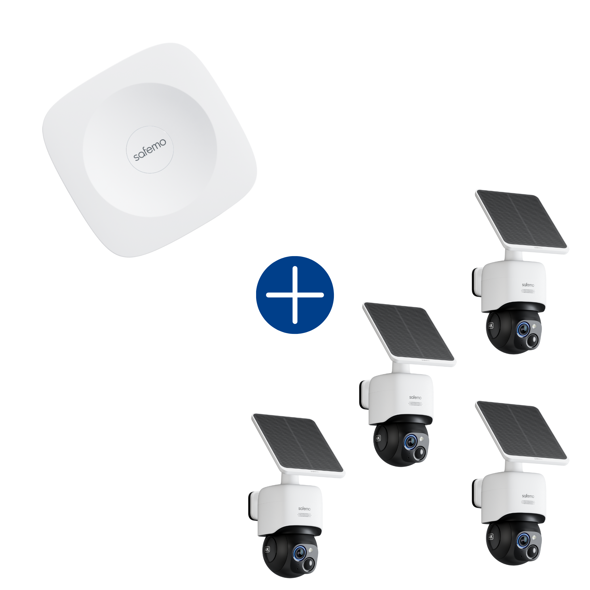 Smart Hub + PT-Dome 4K Sicherheitskameras (1-4 Kameras)
