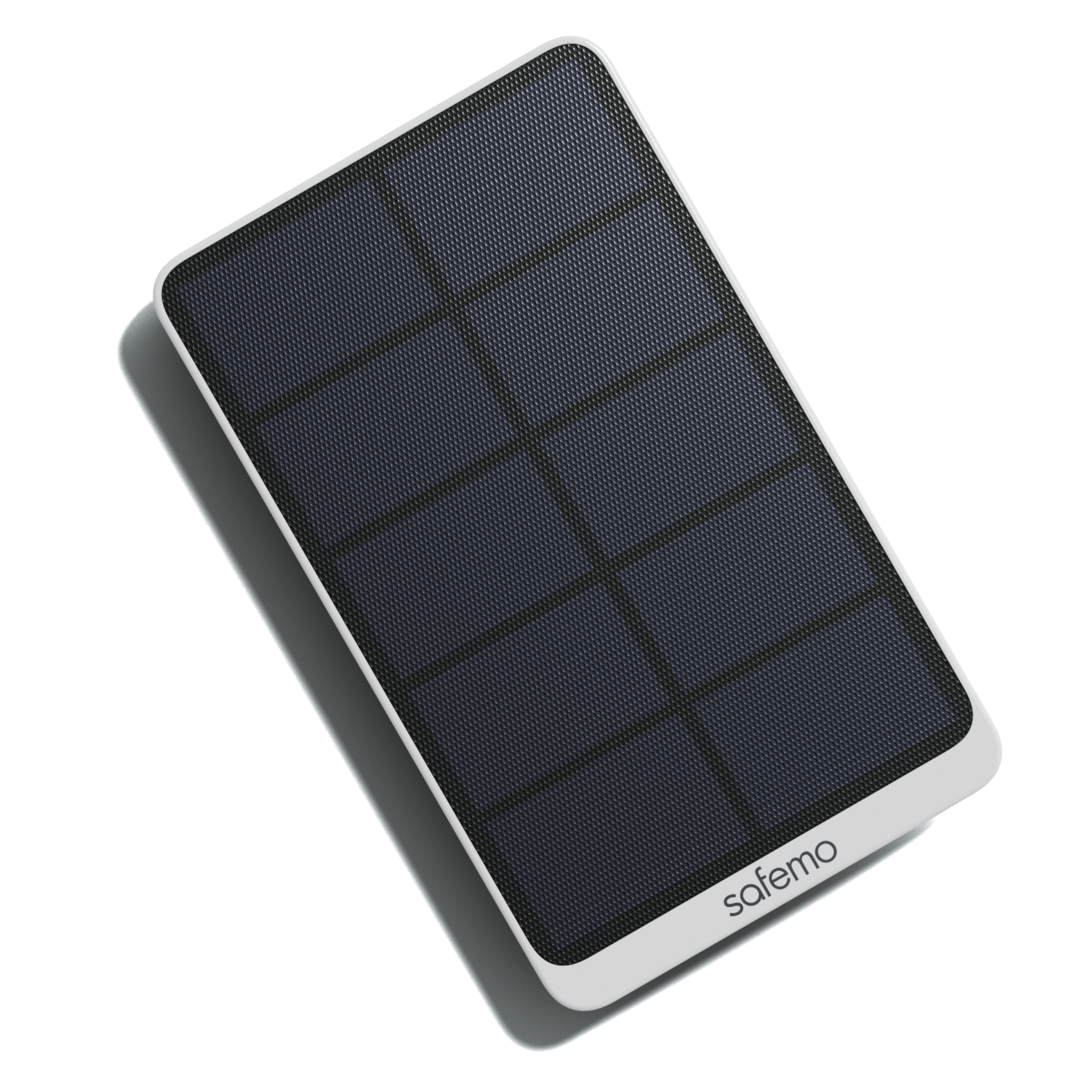 Produktfoto von Solarpanel für Überwachungskamera. Draufsicht. 