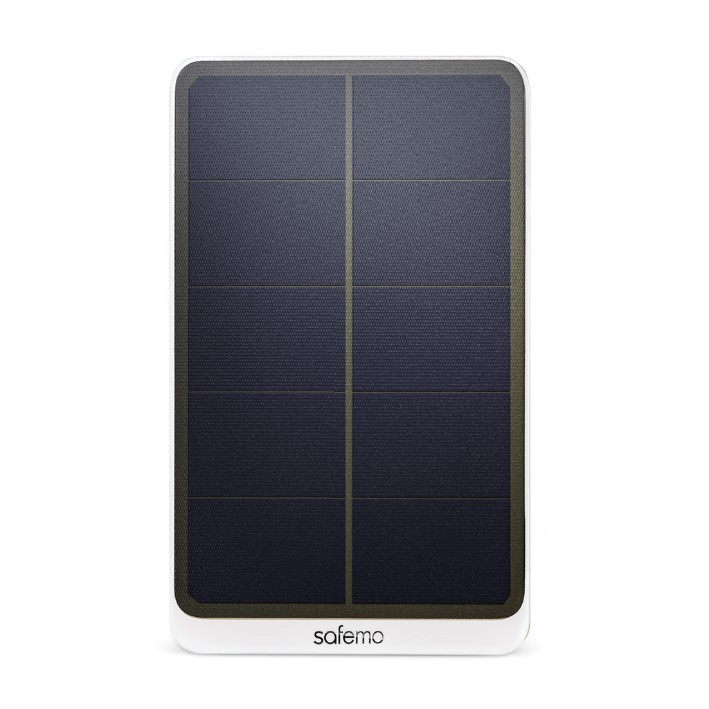 Produktfoto von Solarpanel für Überwachungskamera. Frontansicht.