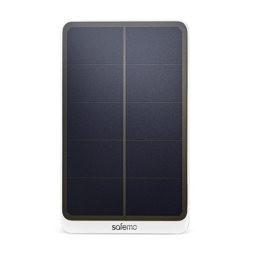 Produktfoto von Solarpanel für Überwachungskamera. Frontansicht.